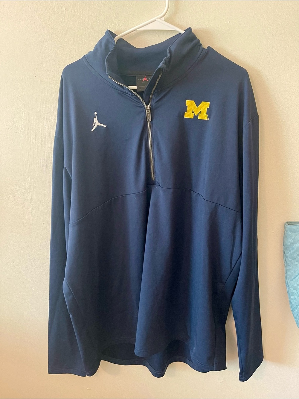 Jordan x Michigan Wolverines Men’s Navy 1/2 Zip Pullover